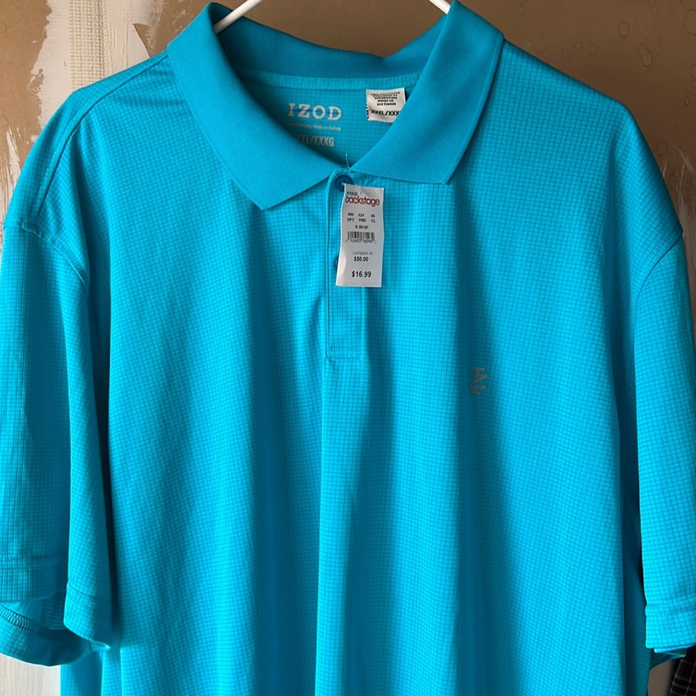 Izod  golf shirt performance material
